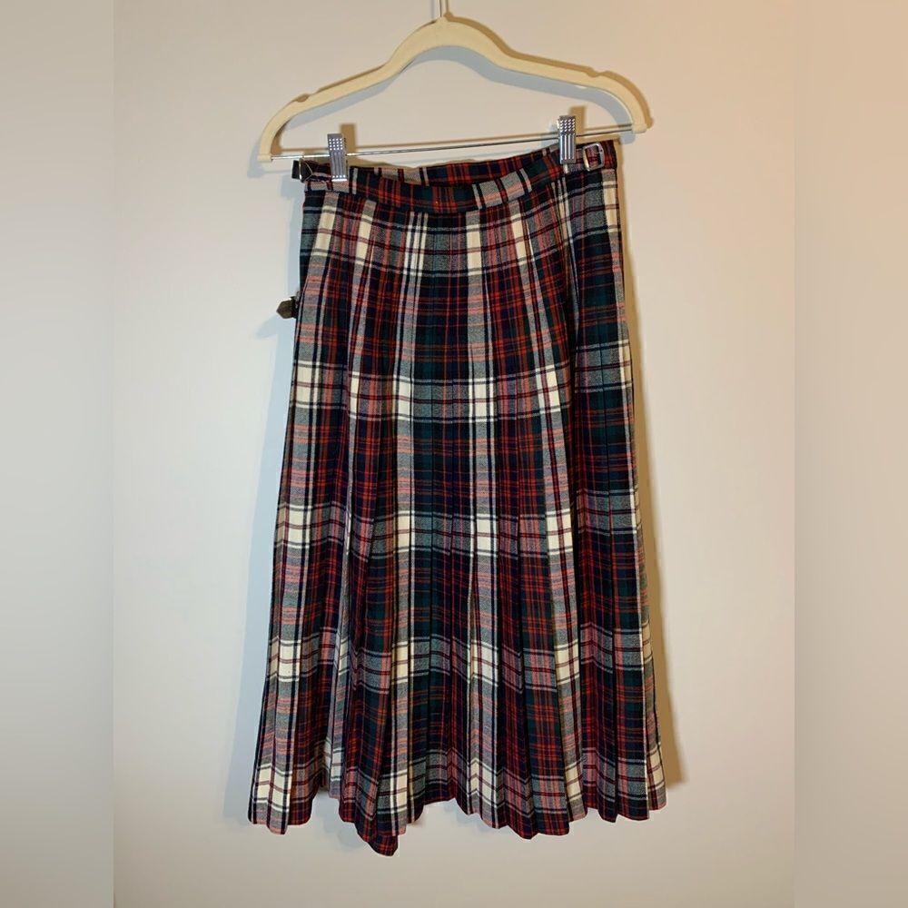 Vintage Red Tartan Plaid maxi wrap skirt size S‎ - Picture 2 of 10